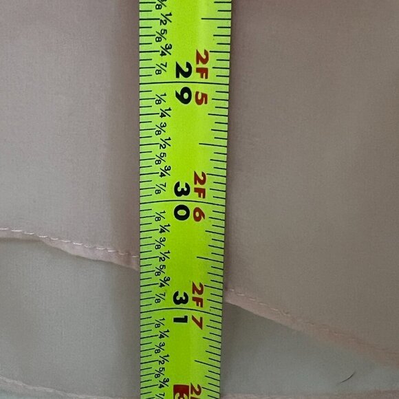 Soft Peach Flutter Sleeve Ruffle Accents Layered Slip Fairy Dress Size Small - Picture 6 of 9